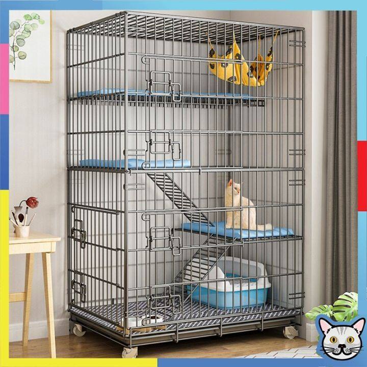 Low Freight Cage 4 Layer Pet Foldable Cages with Wheels | Lazada PH