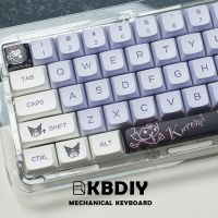 KBDiy 142 Keys/Set PBT Cute Anime Keycaps XDA Profile Blue Mechanical Game Keyboard Key Cap DYE-SUB for 61/64/87/96/980/108 Keys