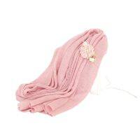 ✔ Pink Jersey Wrap And Tieback Photography Prop Newborn Stretch Headband Set Baby Swaddle Rabric Backdrop