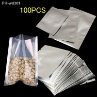 100PCS Heat Seal Aluminium Foil Bags Vacuum Sealer Pouches Food Grade Storage Bag Kitchen Supplies