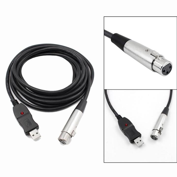 3m-usb-ชายเป็น-xlr-ไมโครโฟนตัวเมีย-usb-mic-link-cable-ใหม่