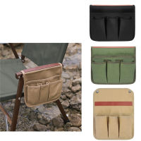 QianXing Shop Outdoor Camping Chair Side Bag Portable Armrest Pouch Organizer Bag Canvas Hanging Bag Large Capacity Storage Bag