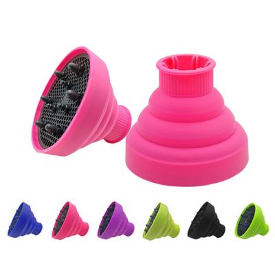 ‘；【。- Hairdryer Diffuser Cover High Temperature Resistant Silica Gel Collapsible Hairdryer Accessories 4-4.8Cm Hairdressing Salon Tool