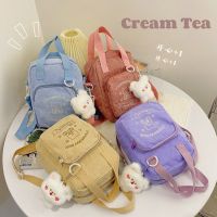 【CC】 New 2021 Itabag School Student Corduroy Crossbody Handbags Cartoon Embroidery Shoulder