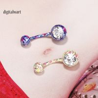 Wxbody เครื่องประดับจิวสะดือรูปดอกไม้คริสตัล Rhinestone