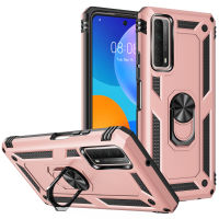 Phone Case For Y9 Y5 Y6 Y7 Prime P Smart S Pro Z 2019 2021 Fashion Armor Rugged Ring Hold Shockproof Protective PC Cover