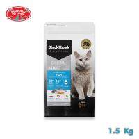 [MANOON] BLACK HAWK Cat Adult Fish สำหรับแมวทุกสายพันธุ์ สูตรเนื้อปลา ขนาด 1.5 กิโลกรัม