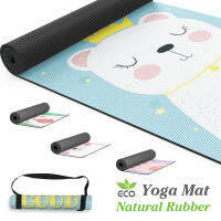 Non-slip Kids Eco Natural Rubber Yoga Mat Girls Cute Cartoon Rabbit Kitten Dance Mats Home Gym Exercise Mat Pilates Fitness Pad