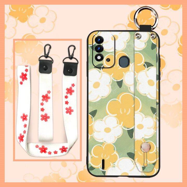 phone-holder-cartoon-phone-case-for-itel-p37-vision3-lite-dirt-resistant-soft-wrist-strap-anti-knock-durable-soft-case