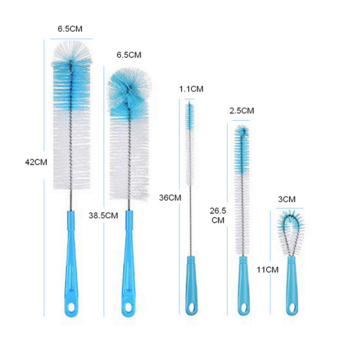 Top Sale+Ready Stock】5 Pcs Long Handle Cleaning Brush Sets for