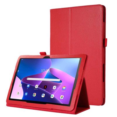 PU หนังสำหรับ Lenovo Tab M10 Plus 3rd Gen 10.6นิ้ว M10Plus Gen 3 TB125 TB128 TB128FU Tb128XU Xiaoxin Pad 2022 10.6 "แม่เหล็กพลิกฝาครอบขาตั้ง