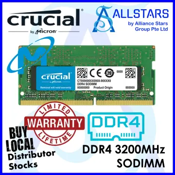 CT16G4SFRA32A, Crucial 16 GB DDR4 RAM, 3200MHz, SODIMM, 1.2V