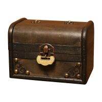 G7Chic Wooden Pirate Jewellery Storage Box Case Holder Vintage Treasure Chest for Wooden organizer