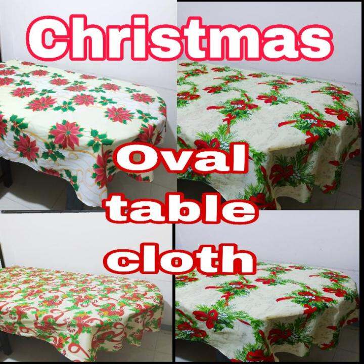 CHRISTMAS OVAL TABLECLOTH,Geena Fabric 4s,6s,8seaters Oblong Table