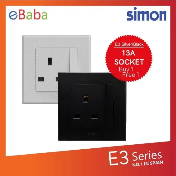 [SIRIM] No.1 E3 Series (Black) / Switches Outlet Suis Lampu Affle Plus