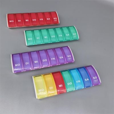 7 Days Pill Medicine Box Weekly Tablet Holder Storage Transparent Pill Case Organizer Container Clear Color Splitters Case
