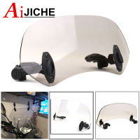 Motorcycle Adjustable Windshield Extension Spoiler Windscreen Air Deflector For MOTO GUZZI MV AGUSTA Bajaj CFMOTO Gilera SYM