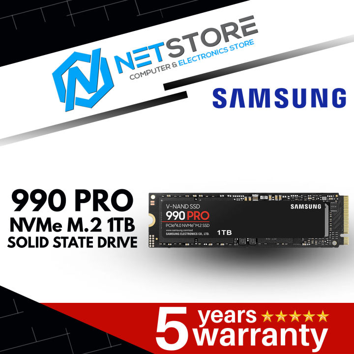 Buy Samsung 990 PRO 1 TB NVMe/PCIe M.2 internal SSD PCIe NVMe 4.0 x4 Retail  MZ-V9P1T0BW