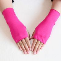 Fingerless Thin Gloves UV Protection Cycling Driving Half Mittens