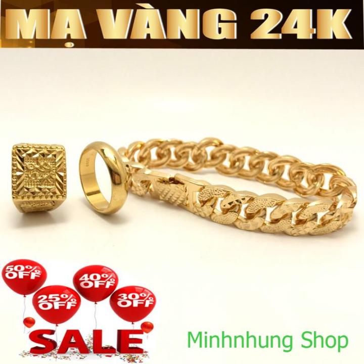 Bộ trang sức mạ vàng 24k: Sở hữu bộ trang sức mạ vàng 24k sẽ khiến bạn thật sự rạng rỡ và nổi bật. Chất liệu vàng cao cấp kết hợp với thiết kế tinh tế và sang trọng sẽ khiến bạn thật sự tự tin và kiêu hãnh. Hãy xem hình ảnh sản phẩm để cảm nhận được sự đẳng cấp này.