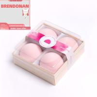 BRENDONAN 4pcs/box สำหรับผู้หญิง ฟองน้ำแต่งหน้า ครีมและผง คอสเมติก ฟองน้ำเครื่องปั่น ฟองน้ำแต่งหน้า สำหรับของเหลว พัฟแป้งแต่งหน้า