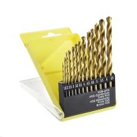 13PCS 1.5-6.5mm Round Twist Drill Bit Set HSS Titanium Coated Straight Shank Punch Hole Cutter Woodworking Tools Wood Drill Bits Drills  Drivers