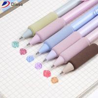 DISSO 4Colors/Set หมึกสี0.5มม. ปากกาเจล สัมผัสนุ่มสบาย ประเภทกดกด ปากกาที่เป็นกลาง ที่มีคุณภาพสูง การอบแห้งอย่างรวดเร็ว ปากกาลงนาม ของขวัญสำหรับนักเรียน