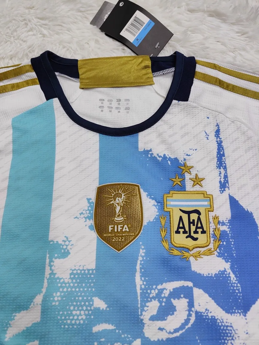 Bộ quần áo đá banh đội tuyển bóng đá Argentina 2024 bản kỷ niệm in ...