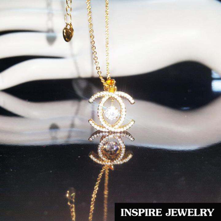 inspire-jewelry-จี้เพชรcz-พร้อมสร้อยคอ-งานแฟชั่นอินเทรนสุดๆ-มีเพชรดุ๊กดิ๊กเม็ดกลาง-เพชรน้ำงาม-เล่นไฟสุดๆ-ฝังหนามเตย-งานจิวเวลลี่-ใส่กับเสื้อผ้าไทย-ชุดไทย-ผ้าสไบ-หรือใส่ประดับ-ผ้าซิ่น-ผ้าถุง-ผ้าไหม-ตาม