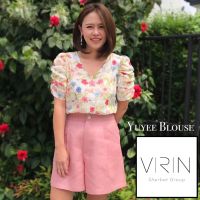 VIRIN clothing เสื้อผ้าแฟชั่น เสื้อลินิน รุ่น Yuyee Blouse Linen ไซส์ XS (37") S (39") M (41") L (43") คอวี แขนสั้น สีพื้น ผ้าลินิน แท้ 100% งานไทย เก็บเงินปลายทาง