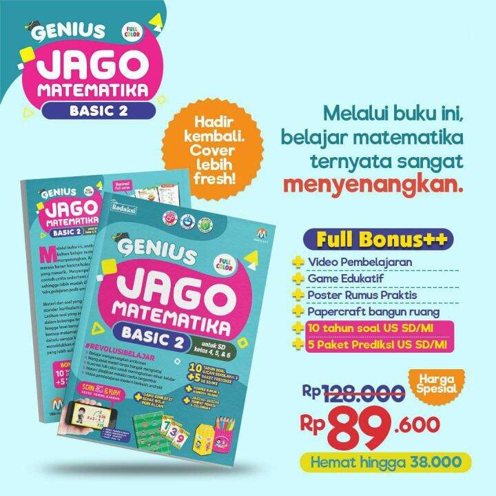 GMB Buku Anak SD Genius Jago Matematika Basic 2 Ziyad Books / Buku ...