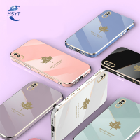 เคสมือถือชุบโลหะใบเมเปิลหรูสำหรับ Huawei Mate 50 40 40E 30 20 Pro + สายคล้องแบบมีเคสซิลิโคนนิ่ม