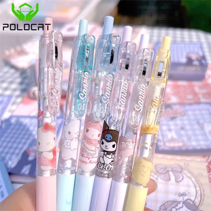 Polocat 6Pcs Sanrio Kuromi Anime Cartoon Black 0.5mm Pressing Gel Pen ...