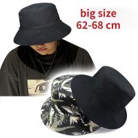 bucket hat big size 62-65 cm outdoor cotton women and men summer sun hat