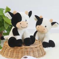 【CC】 23cm Sitting Cartoon New Design Lifelike Cattle Plushie Kawaii Room Stuffed Children