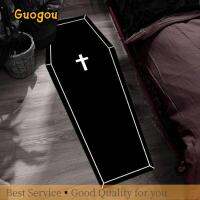 JUTBONG ฮาโลวีน เสื่อดูดซับน้ำ ไม่ลื่นหลุด ใยแมงมุมสไปเดอร์ ค้างคาว coffins MAT น่ารักน่ารักๆ การ์ตูนลายการ์ตูน พรมฟักทอง ห้องน้ำในห้องน้ำ