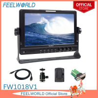 Feelworld FW1018V1 10.1นิ้วกล้อง Field Broadcast Monitor Full HD 1920X1200 IPS 4K HDMI YPbPr วิดีโอเสียงสำหรับกล้อง DSLR