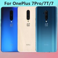 ฝาครอบหลังกระจกแบตเตอรี่ใหม่สำหรับ Oneplus7pro Oneplus 7T 1+ 7 100% เปลี่ยนฝาหลังสำหรับ Oneplus 7 Pro เคสกระจกหุ้มหลัง