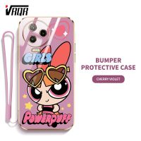 VRQR Powerpuffy เคสโทรศัพท์สำหรับหญิงสาวน่ารักสำหรับ Infinix Note 12 Pro 4G 5G X671B X676B Note 12 (2023) Note 12 VIP X672นุ่มบางพิเศษ Super Girl (ฟรีสายคล้องรวม)