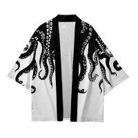 Summer Kimono Ocus Series 3D Printed Cropped Shirt Taoist Robe Cardigan Loose Male Haori