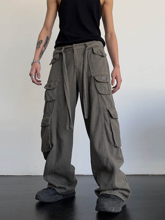 yipinyouyou-retro-casual-large-pocket-cargo-pants-high-waisted-loose-straight-hanging-wide-leg-trousers-men-s-cargo-pants