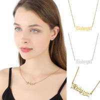 hang qiao shop Fashion Baby Girl Necklace Letter Babygirl Pendant Necklace Stainless Steel Chain Choker Jewelry Birthday Gift