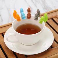 5pcs Cute Silicone Squirrel Tea Bag Hanging Holder Tea Infuser Mug Cup Clip Label Party Home Decor