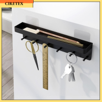 CIRETEX อุปกรณ์ติดผนัง ตะขอชั้นเก็บของ เหล็กไร้สนิม การประหยัดพื้นที่ ชั้นวางหลังประตูห้องนอน ของใหม่ ที่แขวนแขวน ชั้นวางร่ม ห้องโถงโถงทางเดิน