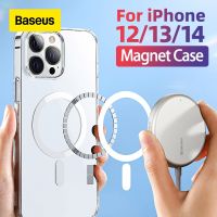 [Quick Delivery] Baseus กรณีโทรศัพท์แม่เหล็กสำหรับ iPhone 14 13 12 2022 Pro Max สนับสนุนไร้สายชาร์จกลับกรณีใสปกป้องปก