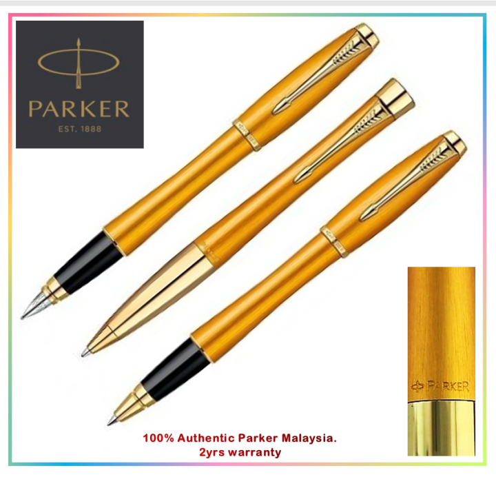 Personalised Parker Classic Gold Plated Ballpoint Pen - GT Trim With Blue Ink, Custom Engraving Available