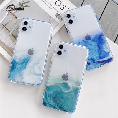 Marble Phone Case For Apple 11 Pro XS Max SE 2020 12 7 8 Plus X XS XR Case Transparent Color Full Clear Cover