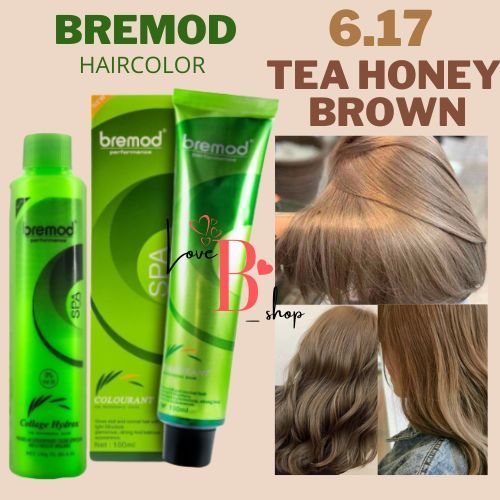 Bremod 617 Honey Tea Brown Hair Color Set With Oxidizing Lazada Ph 1275