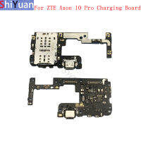 USB Charging Dock PCB Board MIC Flex Cable Connector For ZTE Axon 10 Pro SIM Card Reader Replacement Parts