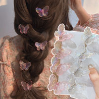 【CW】5Pcs Fashion Girls Transparent Butterfly Pink Hairpin Children Heart Shape Hair Clips Women Barrettes Headband Hair Accessories